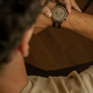 שעון יד מעץ לגבר כריסטיאן
