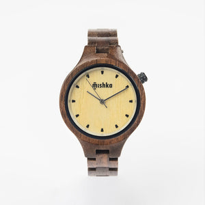 שעון יד מעץ לאישה ננסי