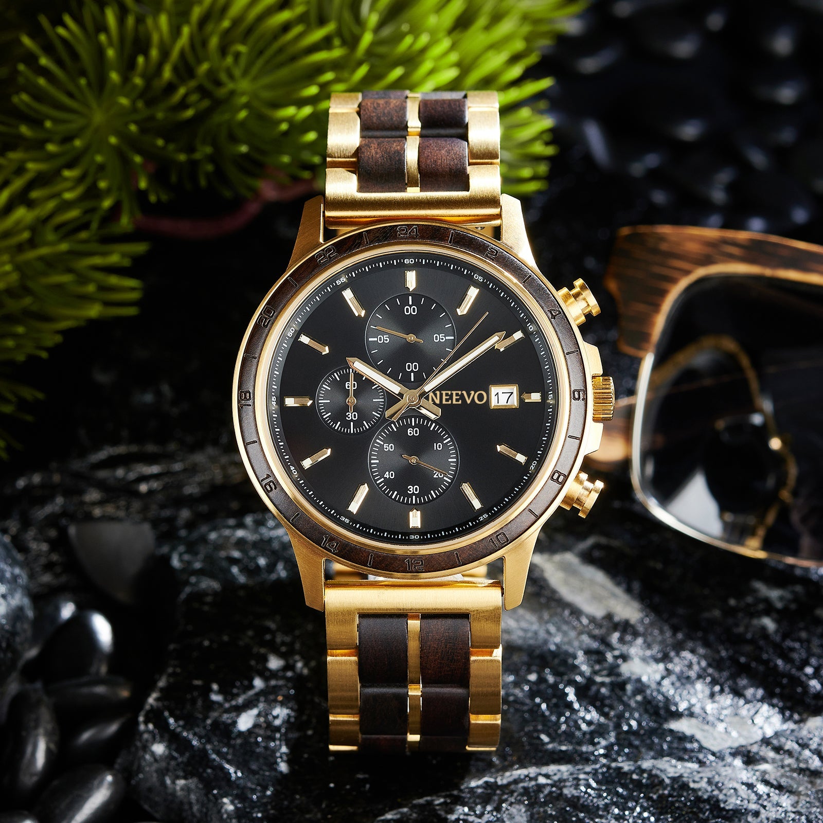 שעון לגבר דגם גולדן טימבר - NEEVO WATCH