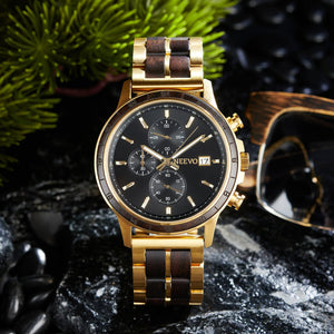 שעון לגבר דגם גולדן טימבר - NEEVO WATCH