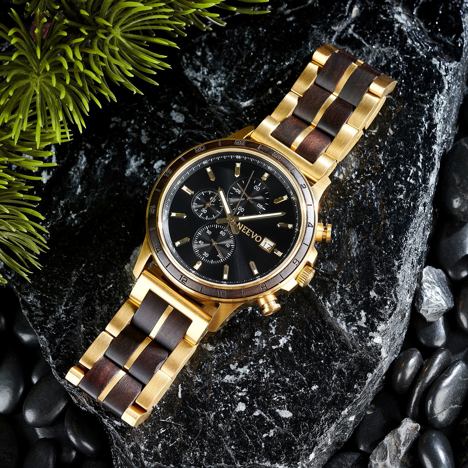 שעון לגבר דגם גולדן טימבר - NEEVO WATCH
