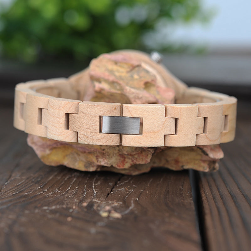 LEVANA wooden wristwatch for women model 