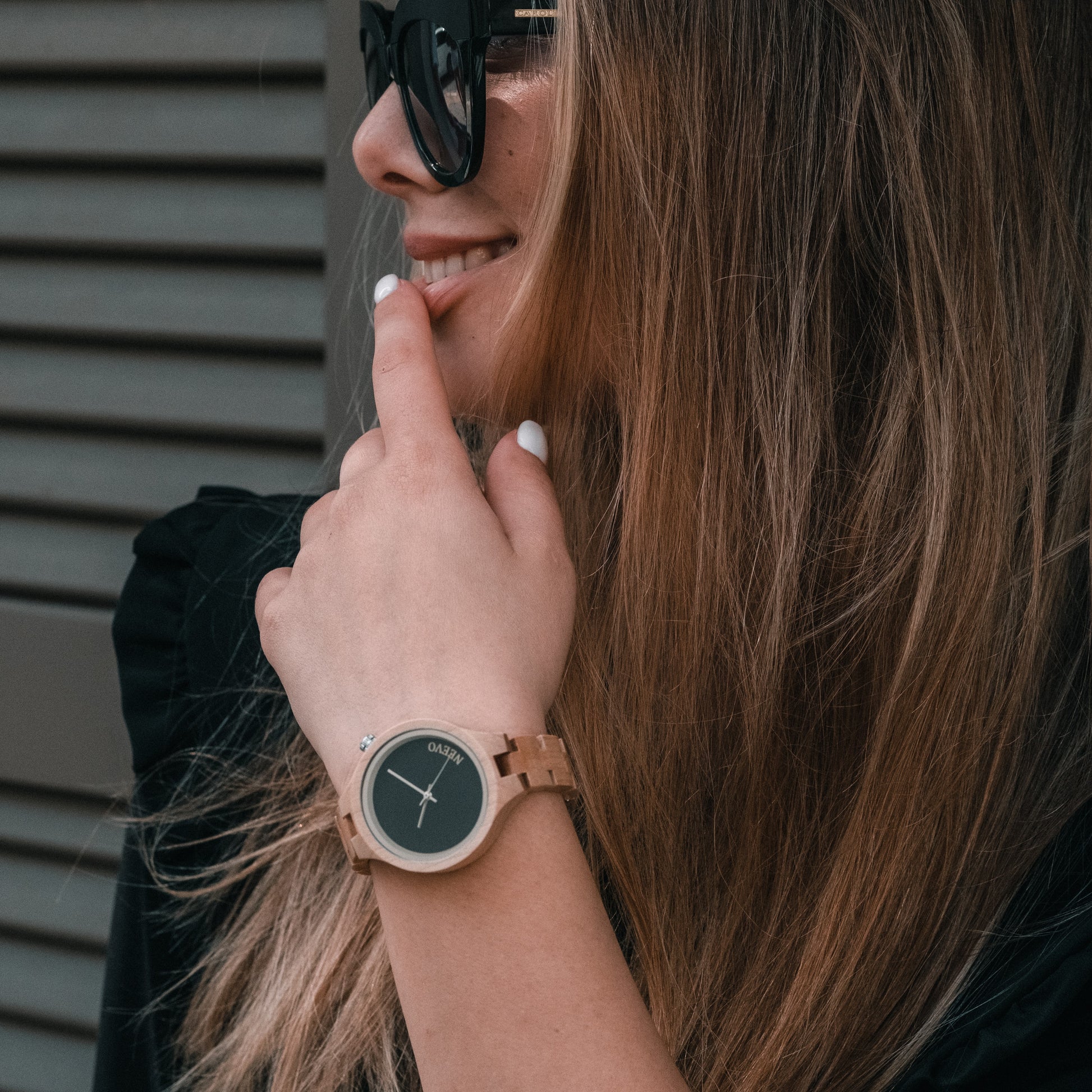 LEVANA wooden wristwatch for women model 